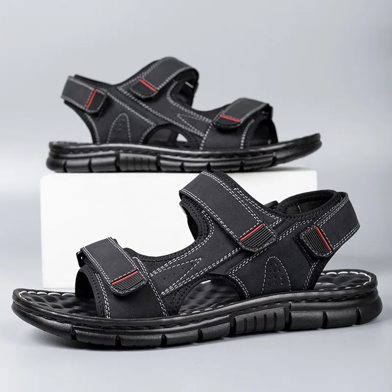 

Summer Sandals Men's 2022 New Retro Trendy Beach Shoes Men's Outdoor Sports and Casual Soft Bottom Sandals Velcro