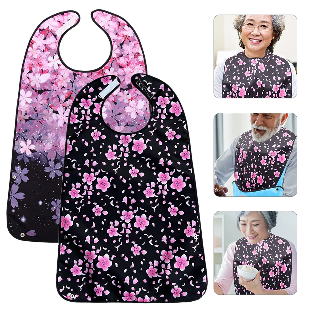 

2 Pcs Womens Bibs Clothes Protectors Bibs Men Bibs Crumb Catcher Bibs Bib Adults Patient Bibs Household Adult Bib