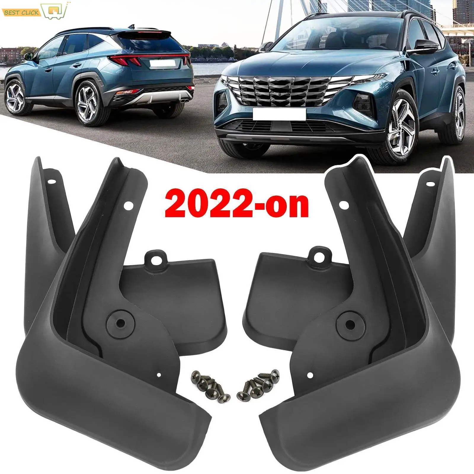 

4X Set Car Mud Flaps Molded Splash Guards Mudguards Front Rear Styling Fender Cover For Hyundai Tucson NX4 2021 2022