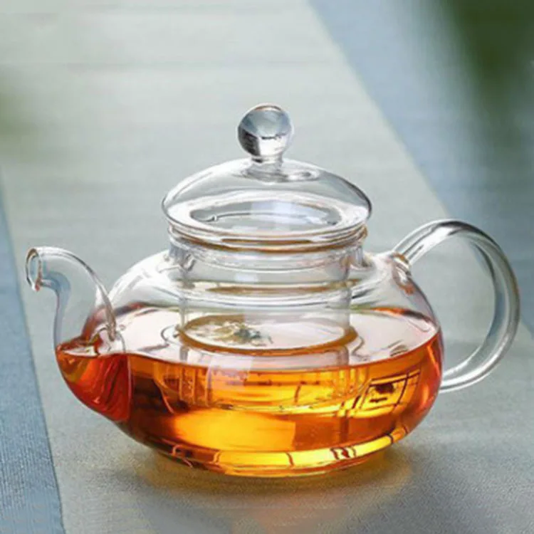 

Термостойкий стеклянный чайник, прозрачный чайный чайник в японском стиле с заварочником для цветов, портативный чайник для китайского Пуэ...