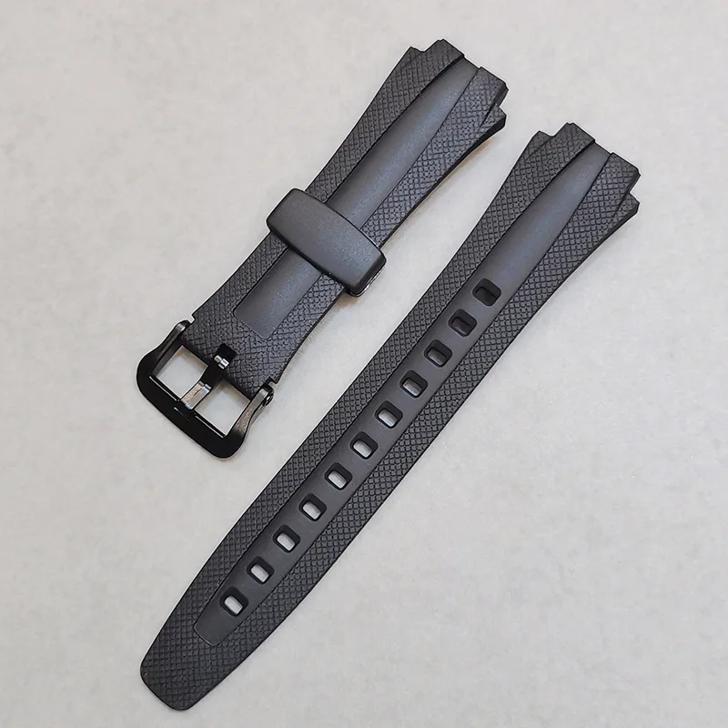 

Suitable Rubber Watch Band For Casio G-shock Aq-160w / 161w / 163w Black Buckle Silicone Watch Strap