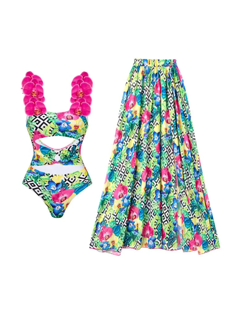 Vintage Women Swimwear One Piece Swimsuit Luxury Bikini Backless Beach Dress Designer Bathing Suit Summer Surf Wear Beachwear