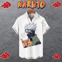 clothes men fashion beach naruto shirts cool 2022 mens shirts harajuku style festival clothing sasuke blouses social kakashi