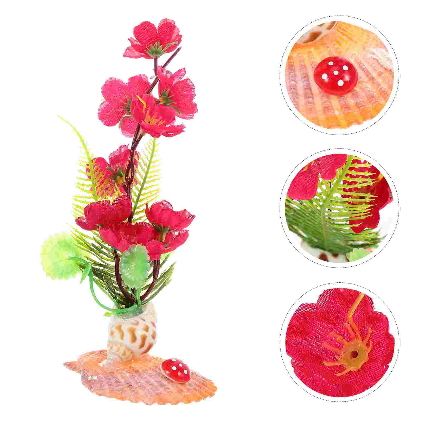 

Sushi Plate Flower Decorationsdecoration Decor Plum Artificial Sashimi Aquarium Fake Ornamentflowers Table Restaurant Fish Tank