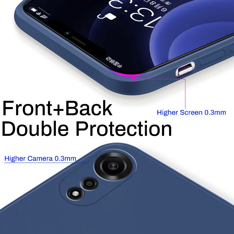 Квадратная Жидкая силиконовая оригинальная фотовспышка для OPPO A78 4G A58