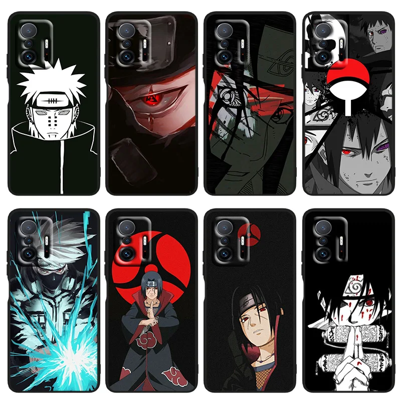 

Black Naruto anime For Xiaomi Mi 12 12X 11T 11i 11 10T 10 9T 9SE 9 A3 CC9E Pro Ultra Lite Black Silicone Phone Case