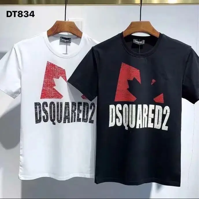 

Dsquared2 Women/Men's Concise Letter Print Stylish Cotton Summer Top T Shirts Couple Outfit DT834#