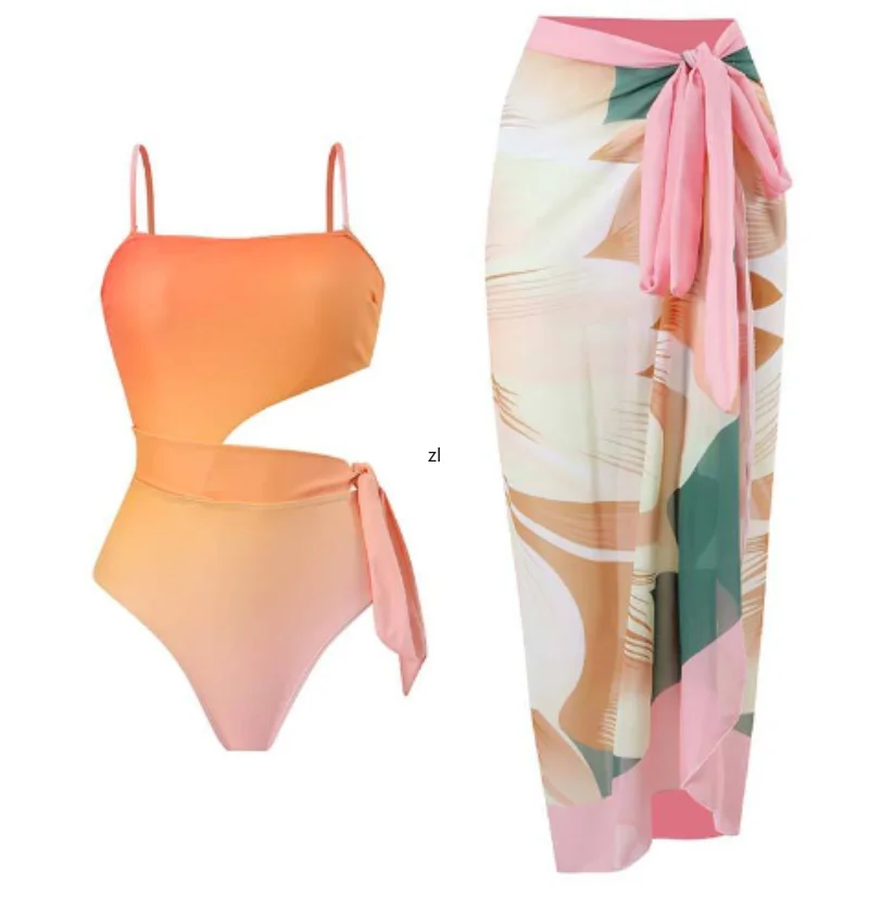 Two Piece Sets Swimsuit Cover-up Women Clothes Crop Tank Tops Bodysuits And Skirt Fitness Skinny Outfit 2 Piece Suit 2023 Summer