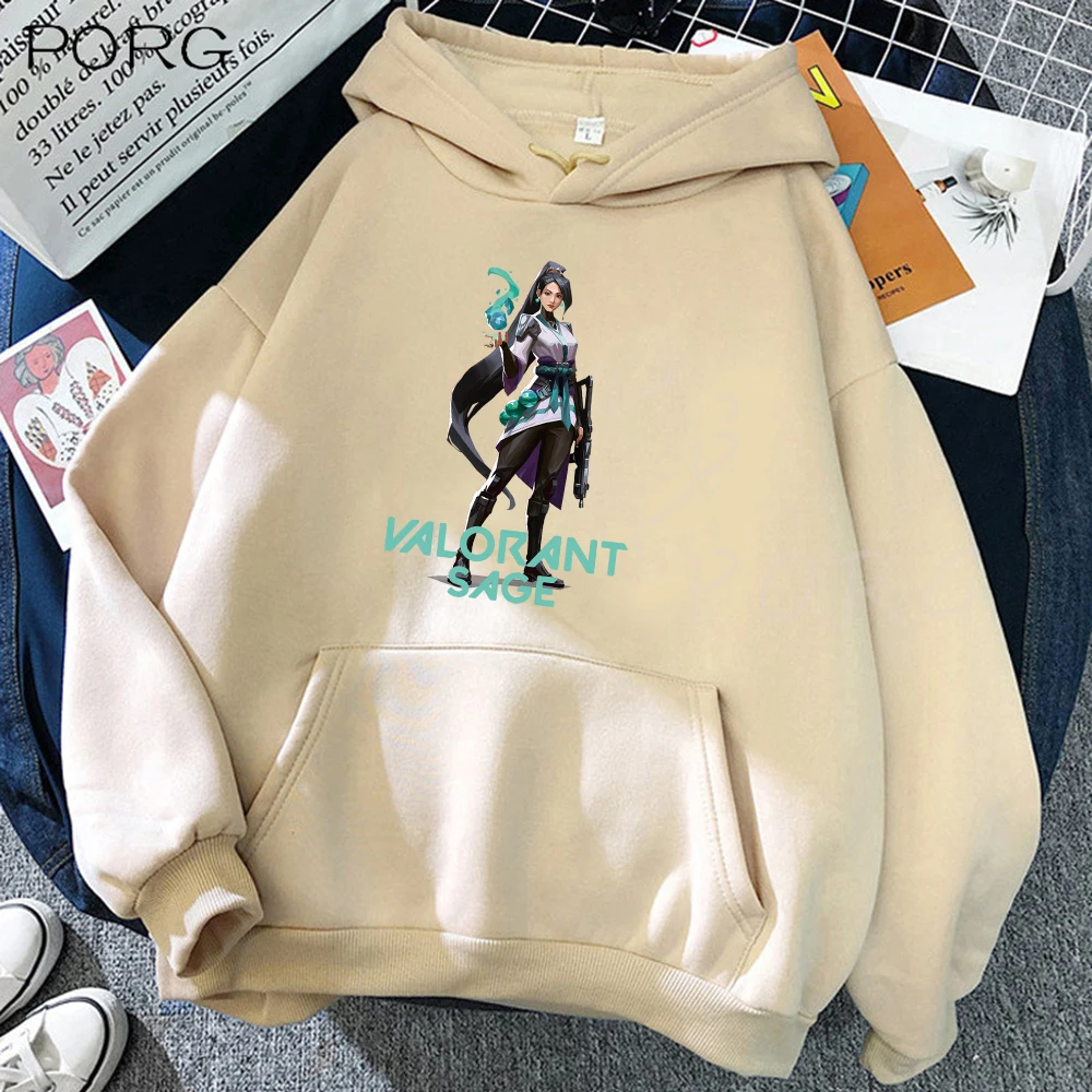 

Hot Valorant Sage Print Long Sleeve Pullover Anime Hoodie Sweatshirt Tops