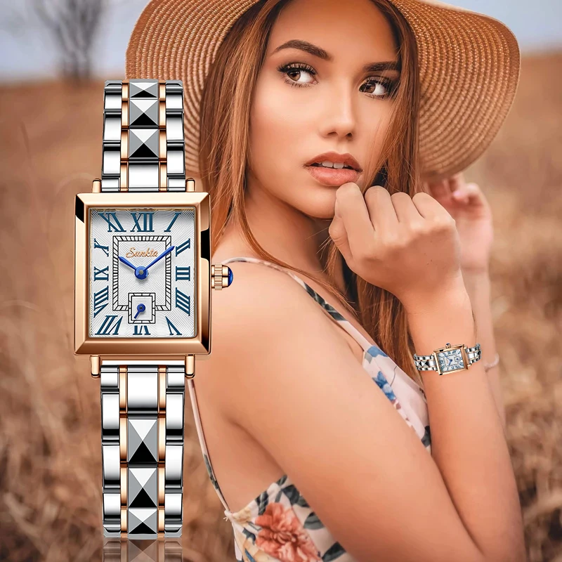 

Sunkta Brand Women Watch Fashion Retro Ladies Wrist Watch Waterproof Roman Numeral Clock Quartz Bracelet Watches Montre Femme