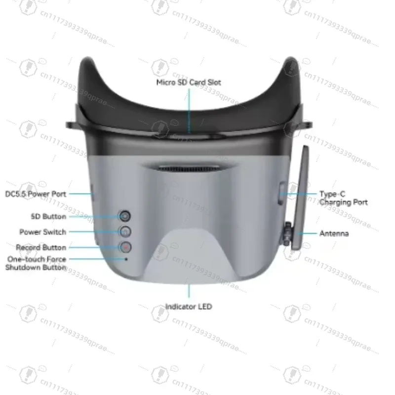 Фото Аналоговые FPV-очки BETAFPV VR04 с 4,3-дюймовым дисплеем, FAT32 MicroSD DVR, 48 каналов, для начинающих пилотов FPV-дронов. №1