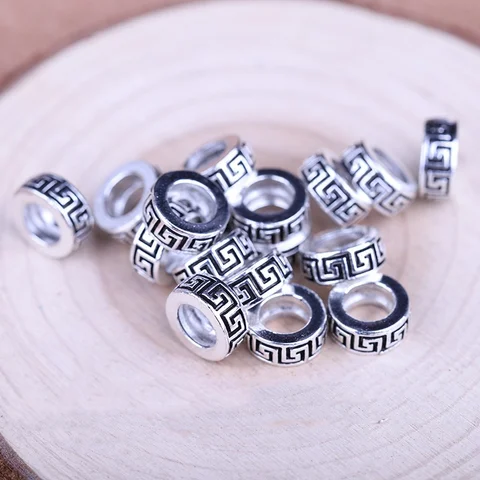 Бусины с символом Будды 20 шт., золотые, серебряные, цинковый сплав, 6 мм, 8 мм, 10 мм