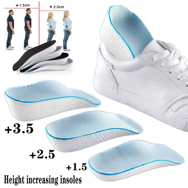 Height Increase Insoles Men Women Shoes Flat Feet Arch Support Orthopedic Insoles Sneakers Heel Lift Memory Foam Soft Shoe Pads 1