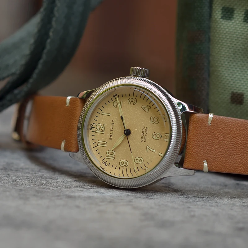 Часы наручные Baltany A11 в винтажном стиле автоматические механические Ретро-часы с