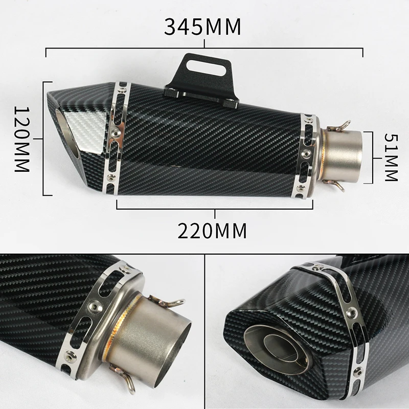 Выхлопная система Slip-On для мотоциклов Zontes ZT155 ZT 155 U U1 G1 GK Z2 2025 2026: передняя соединительная труба с глушителем и DB-киллером (art.: 3920d97ee8fe1) - 3920d97ee8fe1