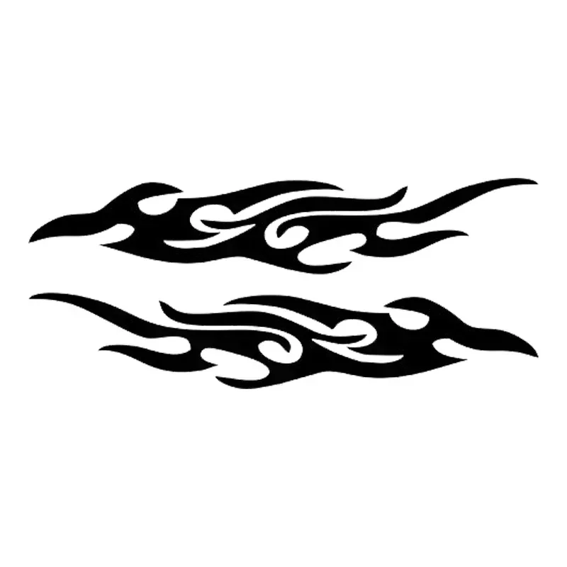 

1 пара виниловых наклеек с пламенем мотоцикла, светоотражающие самоклеящиеся наклейки, автомобильный бензобак, водонепроницаемые декоративные наклейки «сделай сам», 19*8,3 см