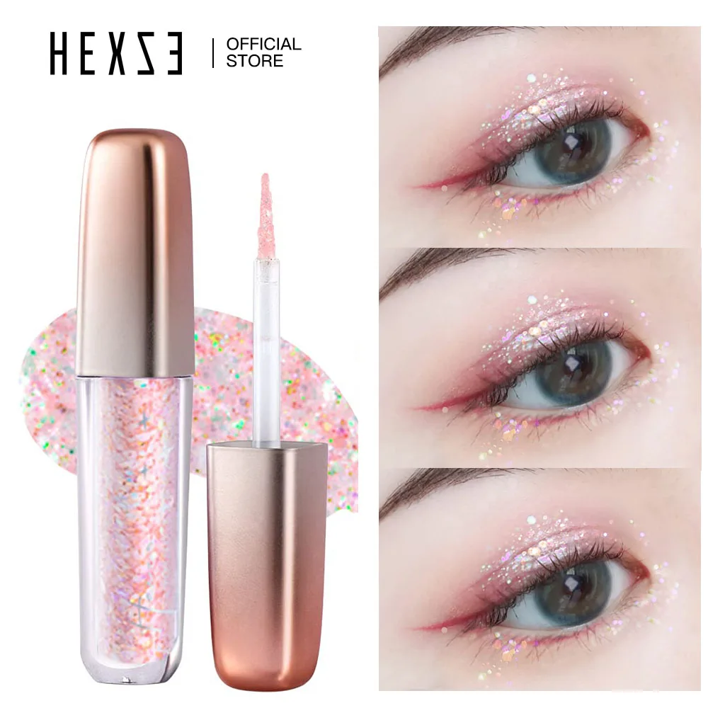 Сияющие жидкие тени для век HEXZE водостойкие осветляющие Aegyo Sal Sparklig
