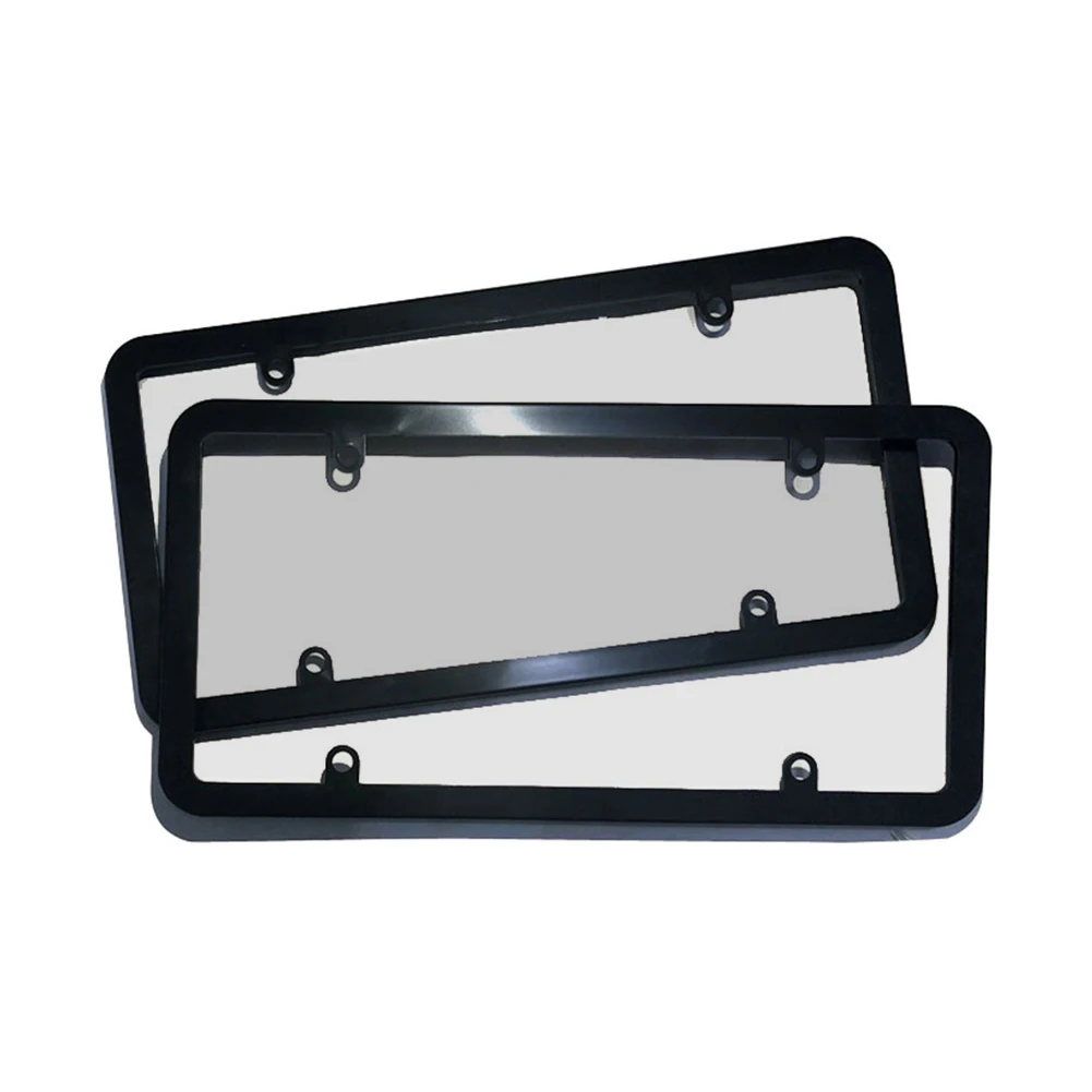 

2pcs Car License Plate Holder License Plate Frame Cover Mount Rack License Plate Decoration Protector High Quality 31x16cm