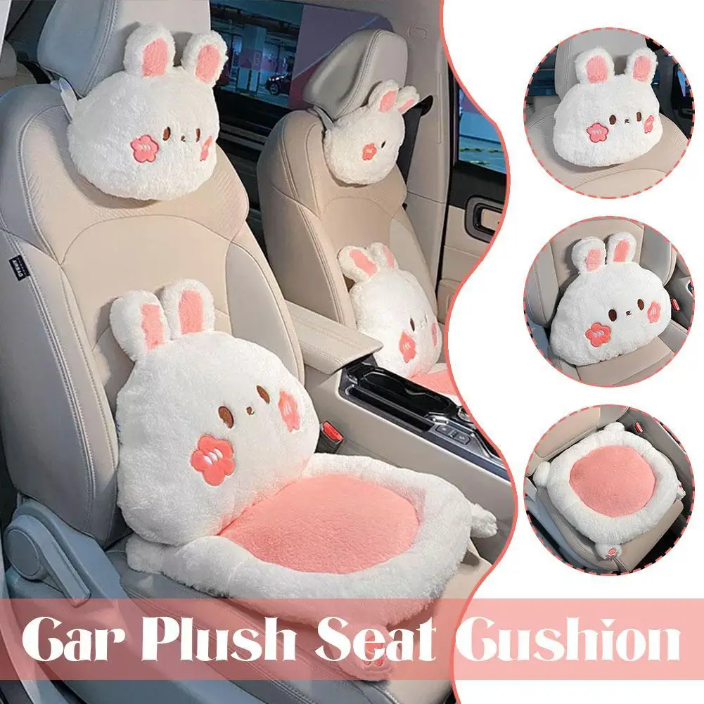 Милая мультяшная подушка для автомобильного сиденья и поясничная поддержка