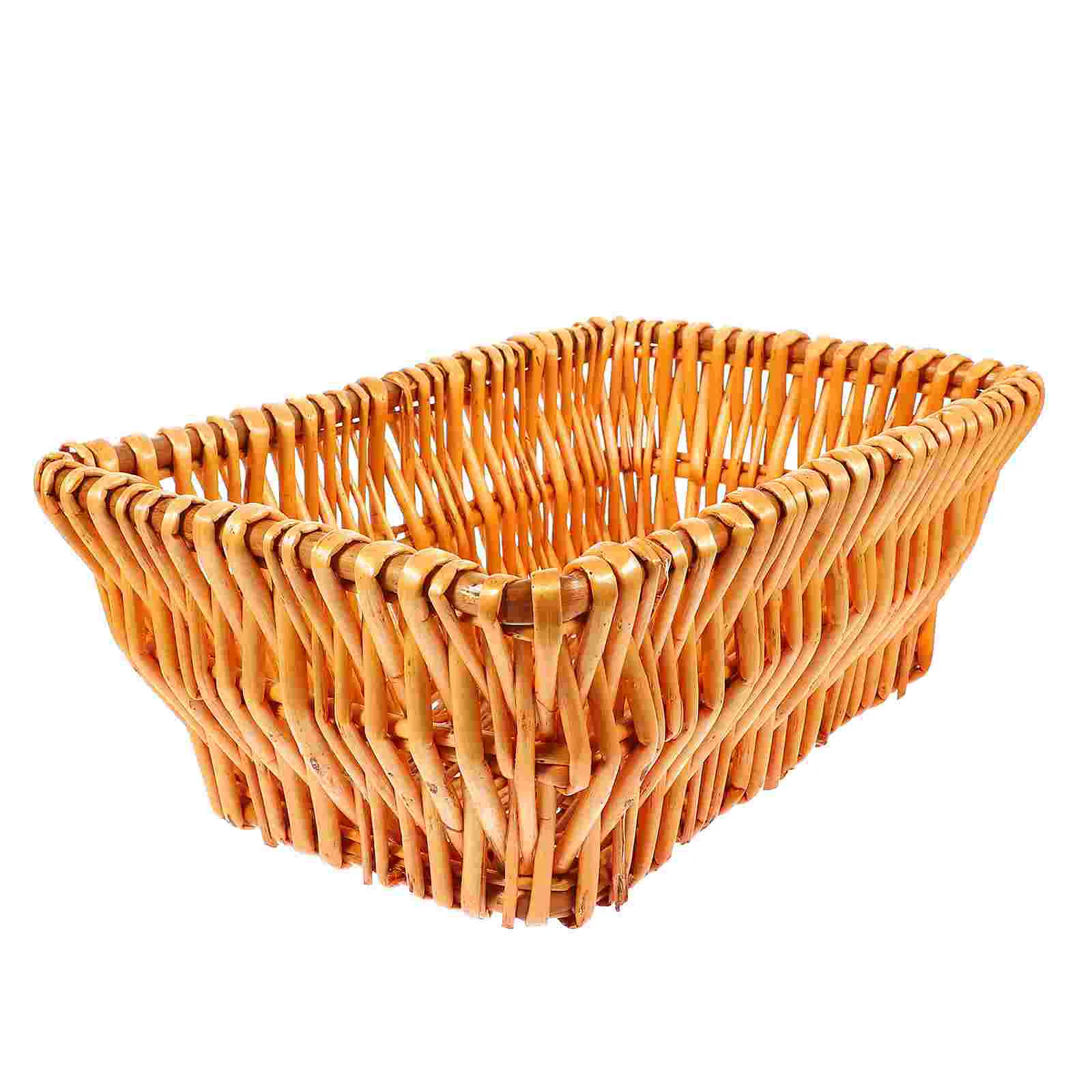 

Basket Storage Rattan Baskets Wicker Toy Fruit Organizer Bread Bin Woven Box Serving Seagrass Towel Sundries Tray Picnic Egg
