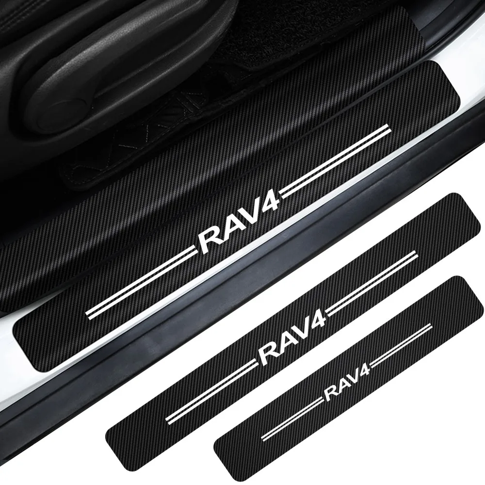 

Автомобильный порог углеродное волокно пластина против столкновений моделирование багажник углеродное волокно виниловые наклейки для RAV4 ...