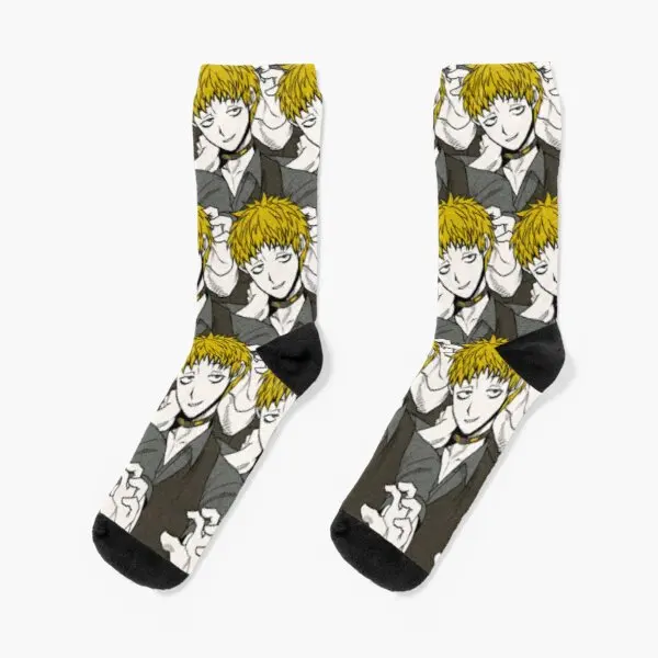 

Keiji Shinogi Crew Socks Funny Cotton Ladies Cute Pattern Winter Comfortable Cartoon Black Sports Short Women Unisex Best Mens