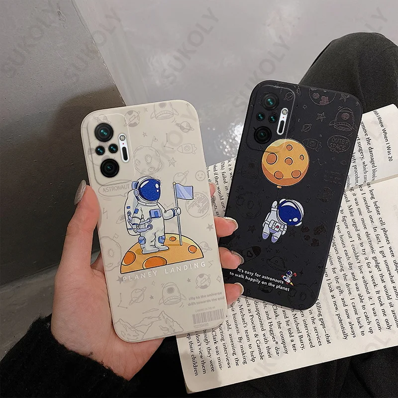 for xiaomi redmi note 10 9 8 pro 11s 9s 9a 9t poco x3 nfc x3 gt mi 11 lite 5g ne astronaut space silicone soft phone case cover free global shipping