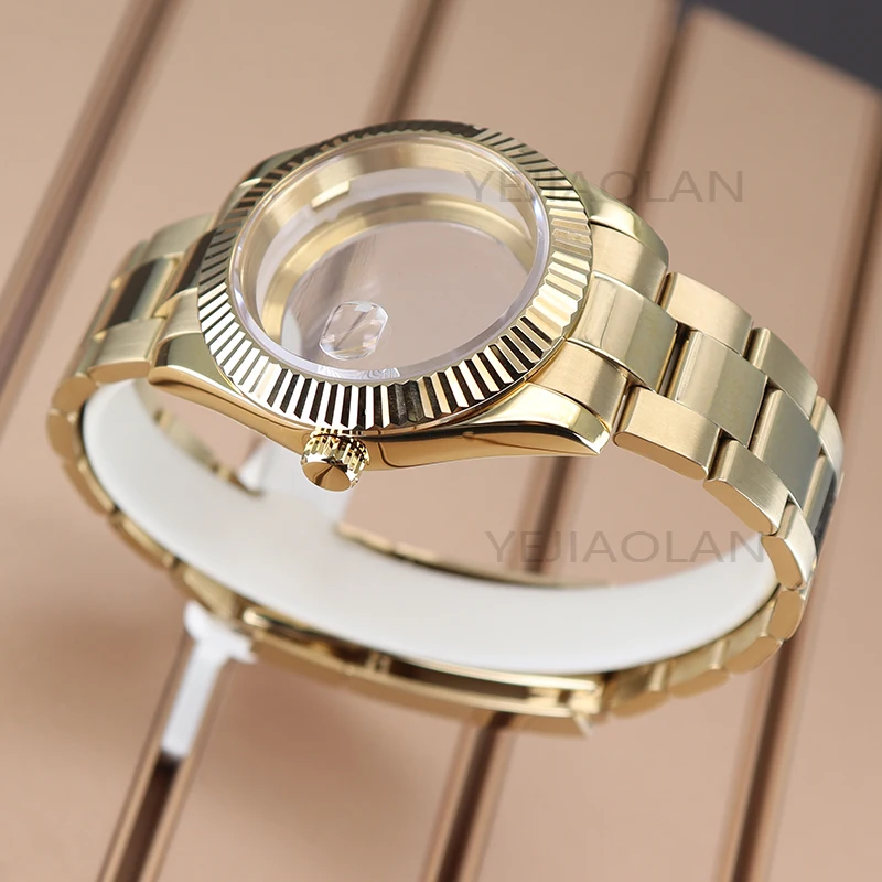 36mm 40mm Gold Luxury Men's Watch Cases Bracelet Accessories For oyster day date nh34 nh35 nh36 nh38 Miyota 8215 Movement Dial