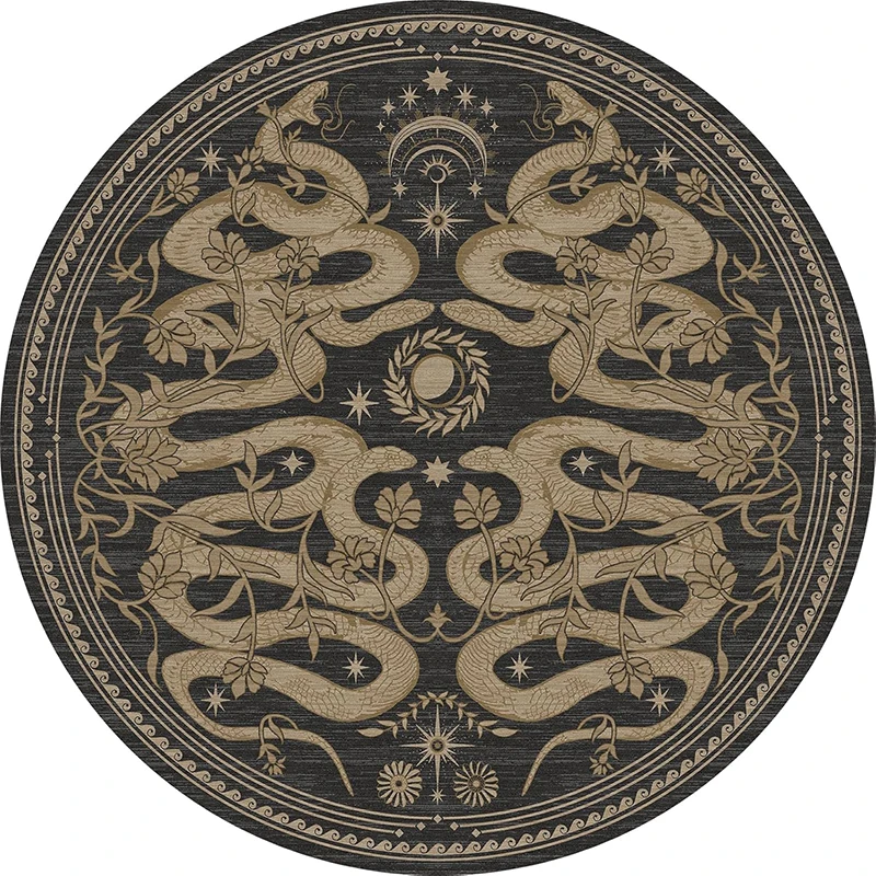 

Круглый винтажный ковёр с змеей из полиэстера для гостиной Alfombra De Sala De Estar