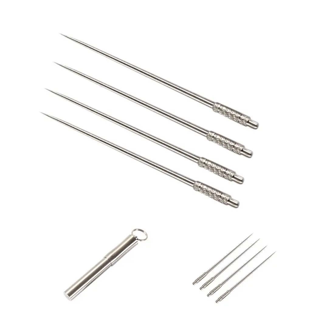 

Stainless Steel Waterproof Portable Toothpick Holder Travel Toothpick Storage Tube Titanium Alloy Toothpicks