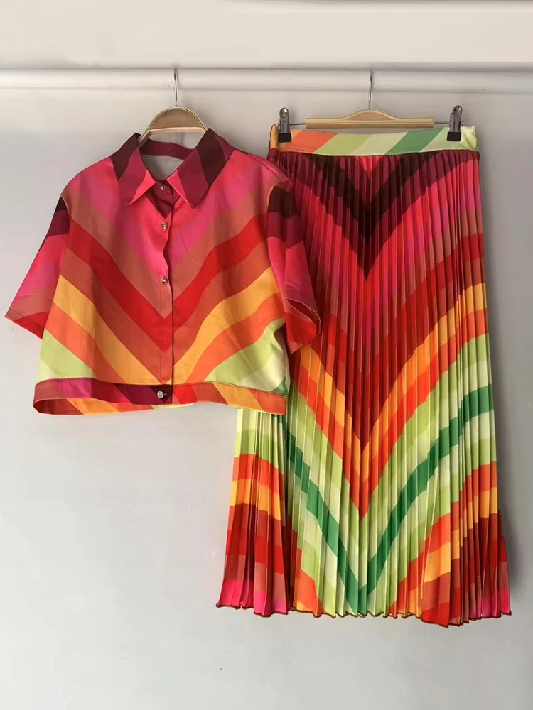 Женский комплект Minimal Glam из рубашки и юбки