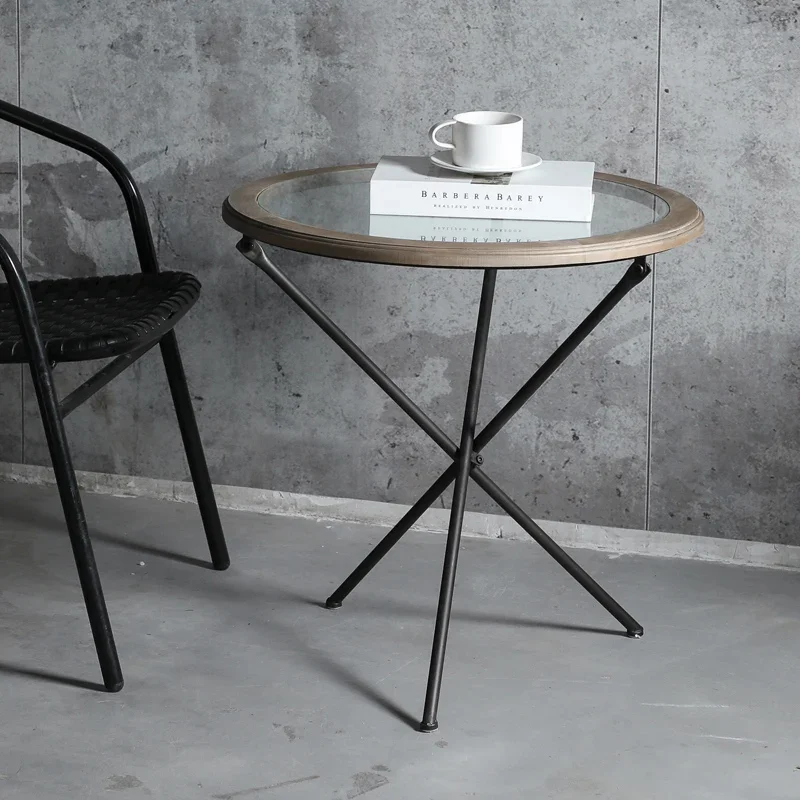 Стеклянные диванные столики простого дизайна для гостиной металлические