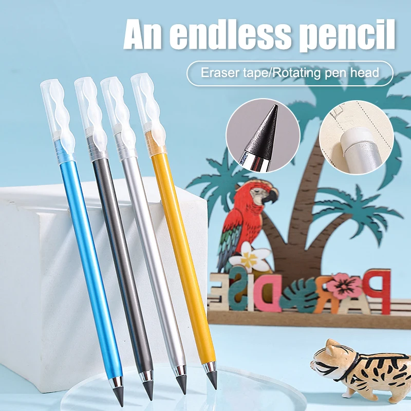 

Долговечный карандаш без чернил HB 0,5 мм, неограниченная ручка для письма, инструмент для скетчинга без чернил, офисные принадлежности, школь...
