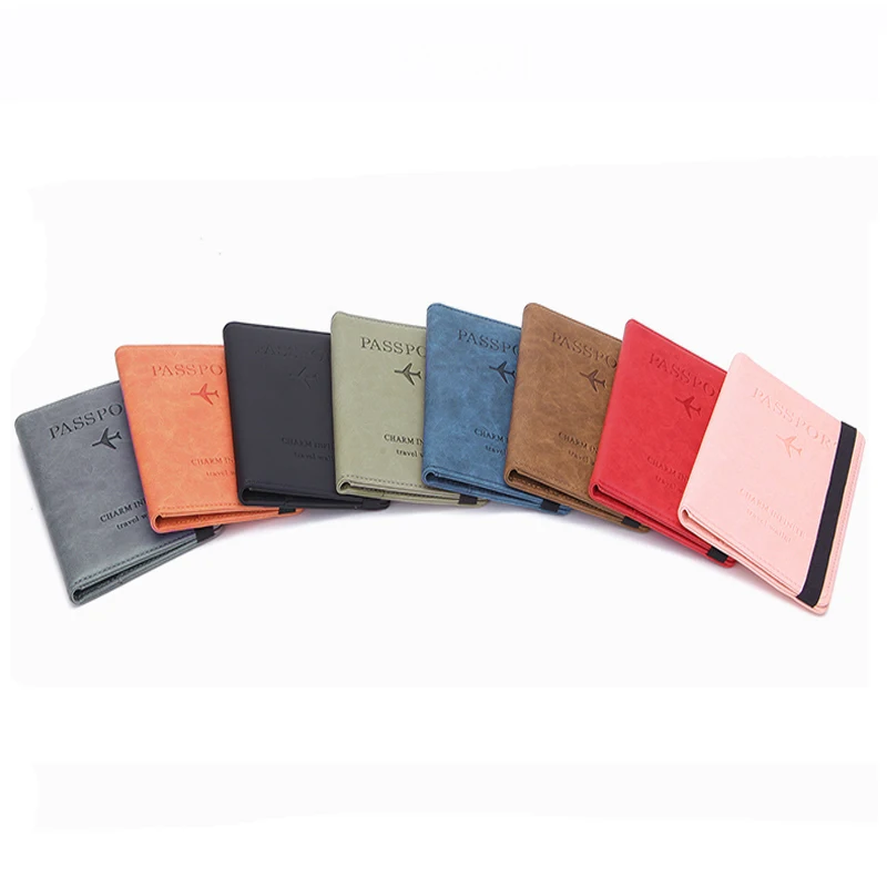 Multi-Function Passport Covers Holder RFID Ultra Thin PU Leather Case ID Bank Card Vintage Business Abroad Travel Accessories