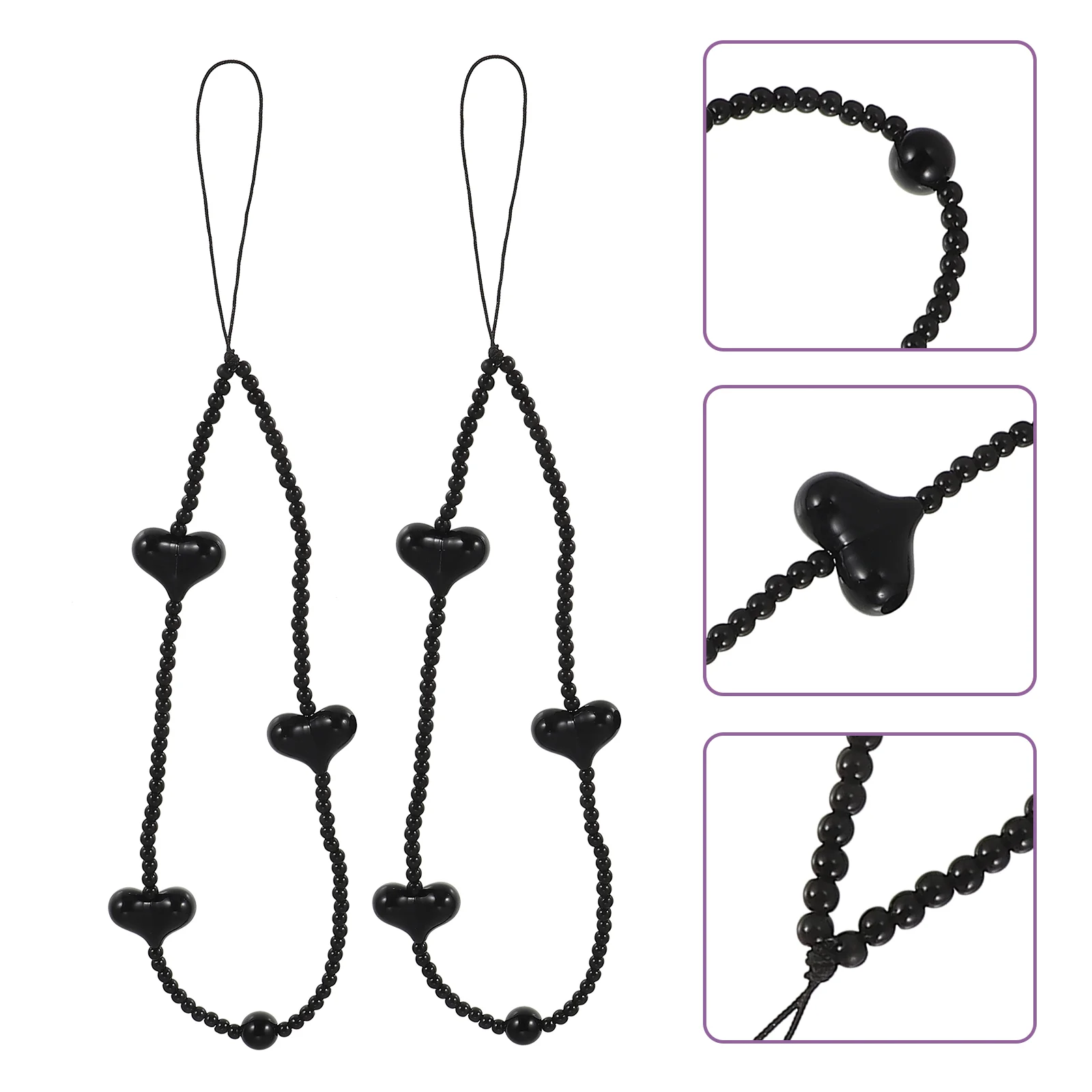 

Strap Lanyard Chain Decorative Hanging Beaded Case Charm Wrist Charms Mobile Cell Hand Bead Heart Sling Pendant Fixing Unique