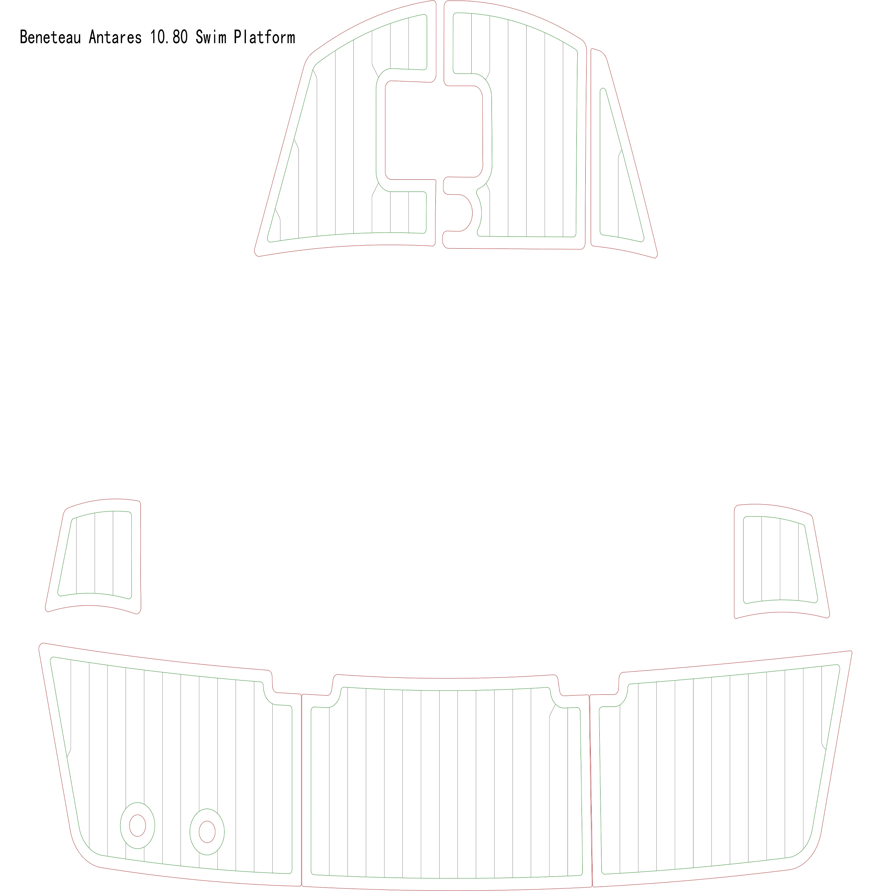 

Коврик для пола из искусственного тика Beneteau Antares 10.80