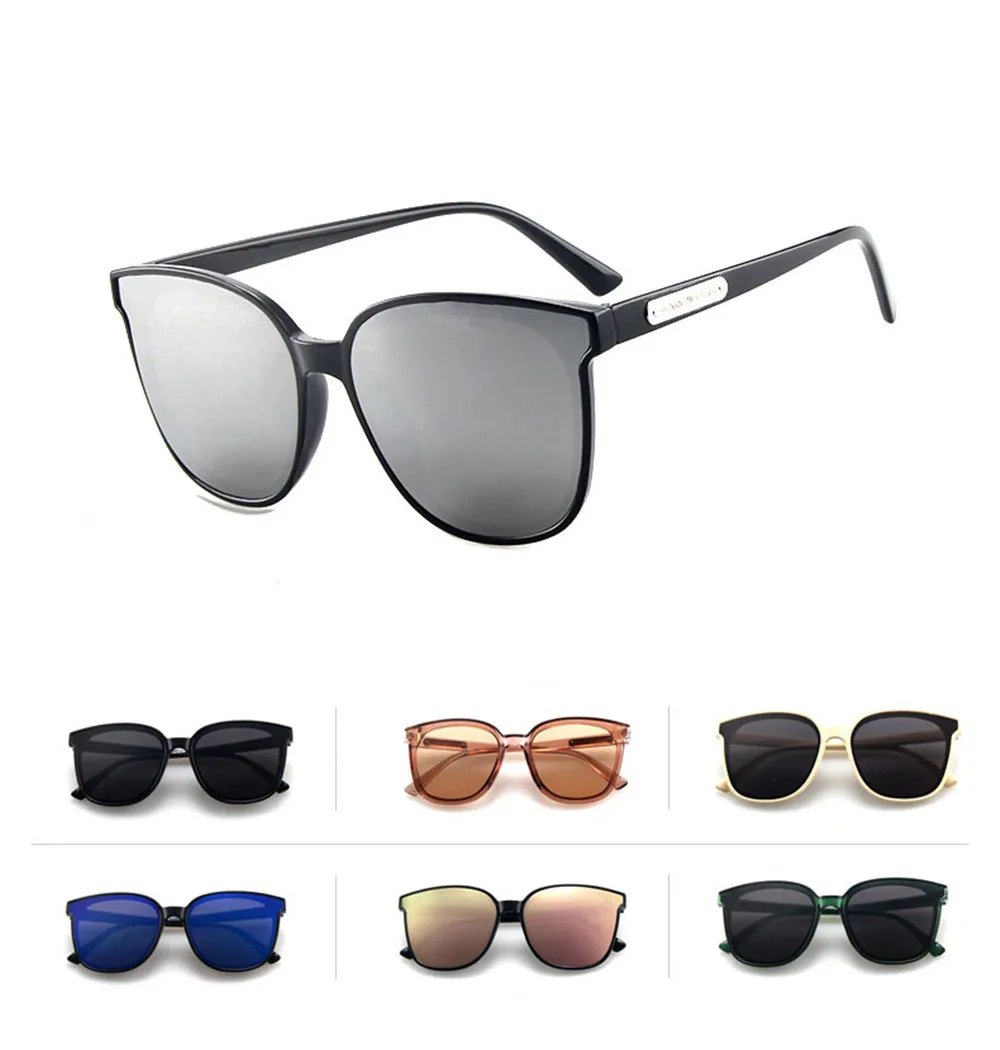 

FOENIXSONG Fashion Sunglasses Men Women Vintage Oversized Cat Eye Designer Sun Glasses Mirror UV400 Lens Retro Eyewear