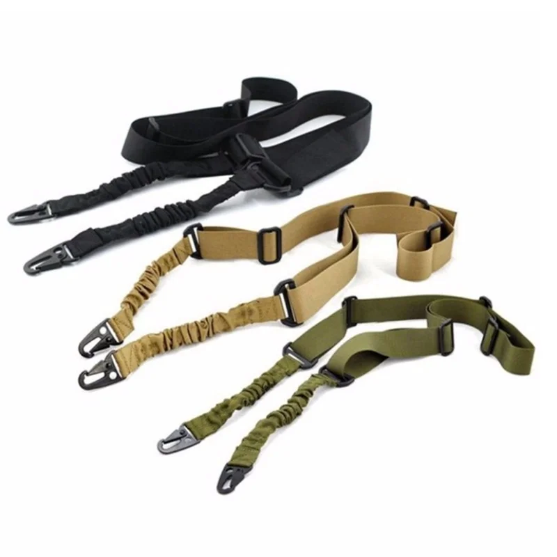 

2 Point Gun Sling Shoulder Strap Nylon Tactical Outdoor Rifle Sling Strap Metal Buckle Shotgun Belt Hunting Gun Accessories