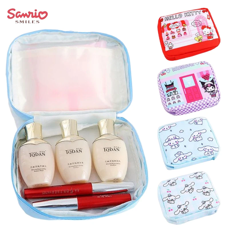 

Kawaii Sanrio Hello Kitty Tampon Bag Kuromi Cinnamoroll Cartoon Waterproof Feminine Sanitary Napkin Storage Bag Cosmetic Bag