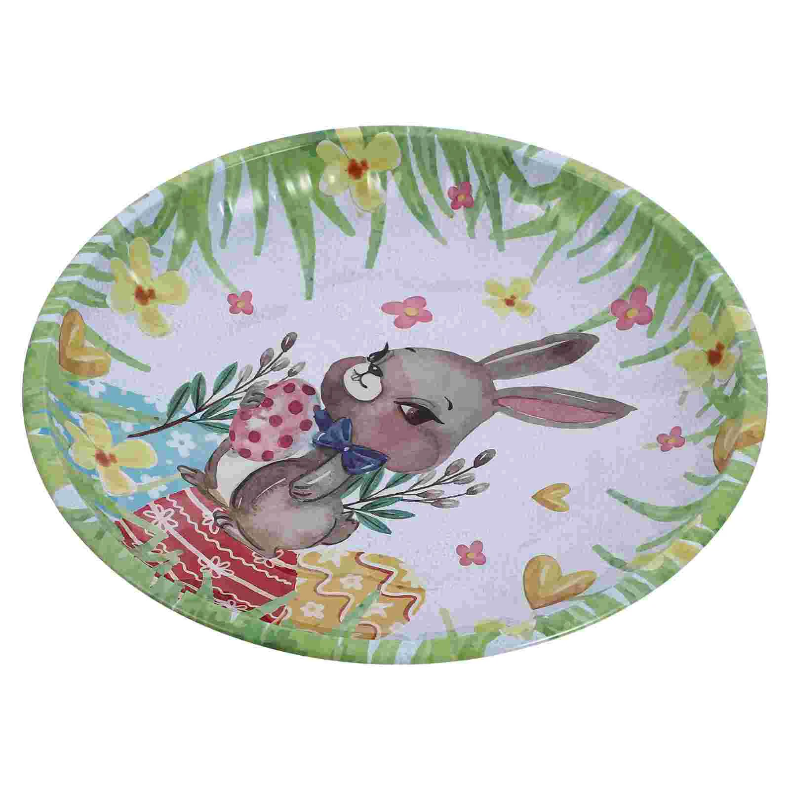 

Easter Nut Tray Snack Set Holiday Easter Dinnerware Cute Sets Rabbit Salad Plate Rabbit Party Plate