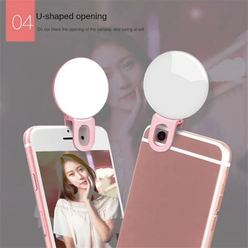 

Convenient White Beauty Self-timer Light Multifunctional Silicone Fill Lamp Office Accessories Selfie Ring Lights Beautiful