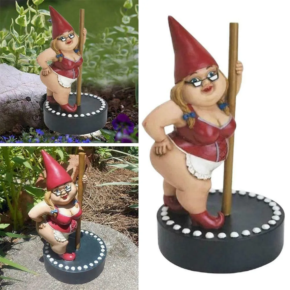 

Garden Ornament Pole Dance Girl Dancing Girl Resin Crafts Painted Statue Outdoor Yard Sculptures Garden Decoration Supplies Hot
