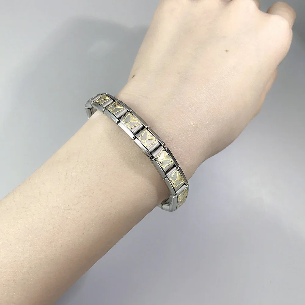 Новинка модный итальянский Шарм для женщин и мужчин эластичный браслет из