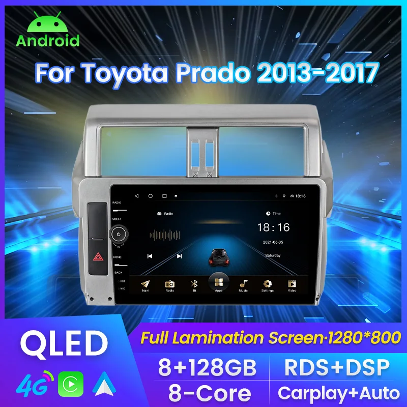 Автомобильный GPS стерео для Toyota Land Cruiser Prado 150 2013-2017 Радио Мультимедийный