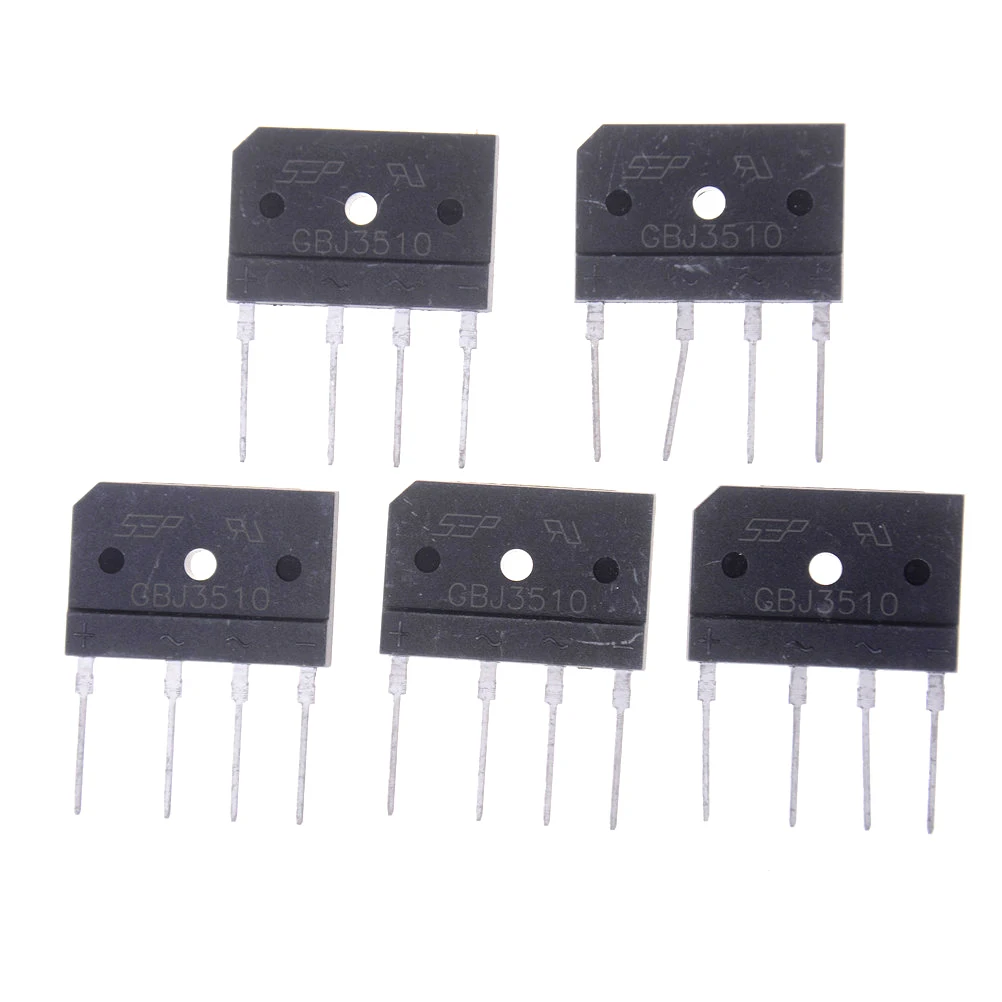 

5PCS 1.18"*0.19"*1.50" 35A 1000V Diode Bridge Rectifier Gbj3510 Black Drop Shipping