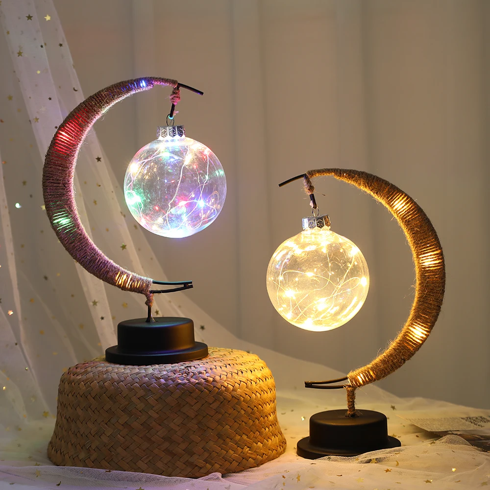 

2023 Eid Mubarak Decoration Light Star Moon Night Light Ramadan Party Decor Gift Islamic Muslim Home Bedroom Ornament Table Lamp