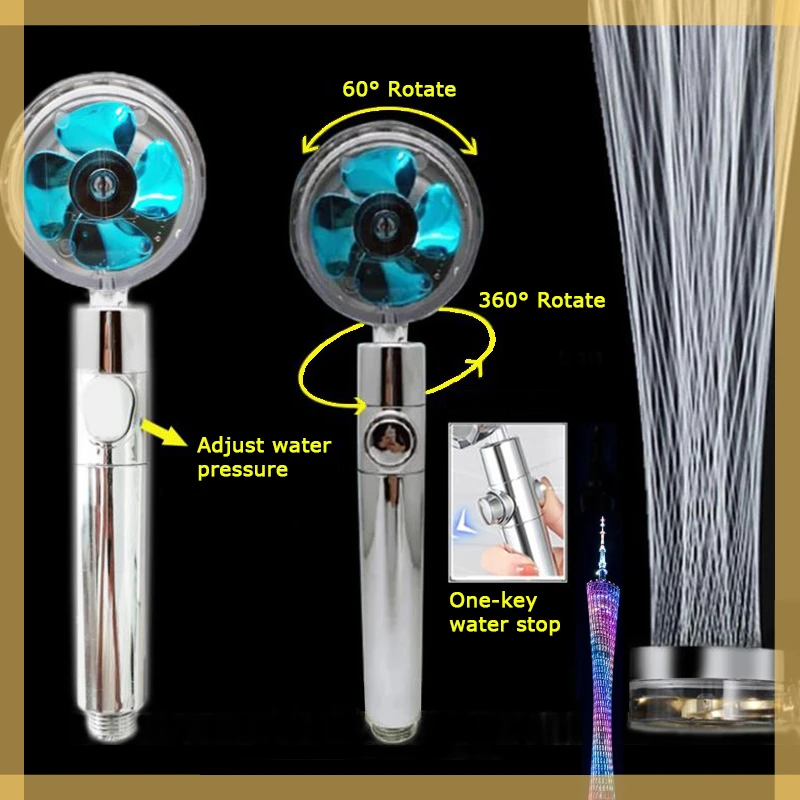 

Rotated High-Pressure Handheld Shower Head Bathroom Pressurized Massage Shower Head Home Dormitory Universal Shower Nozzle