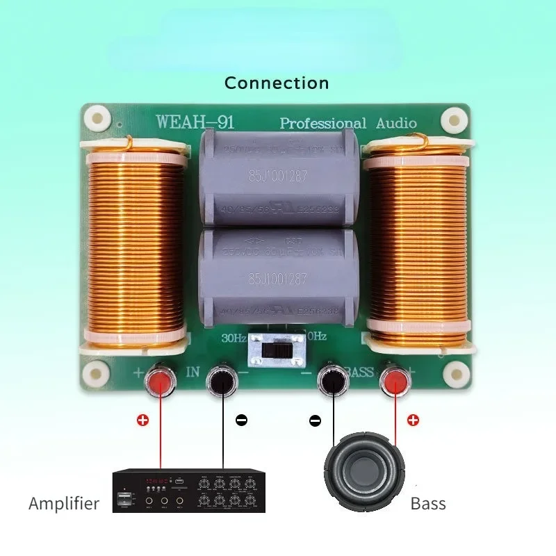 1 шт. 2500 Вт басовый динамик 200 Гц сабвуфер делитель частоты Hi-Fi стерео DIY аудио