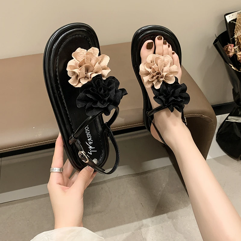 YOSBOGR женские сандалии-гладиаторы на плоском каблуке