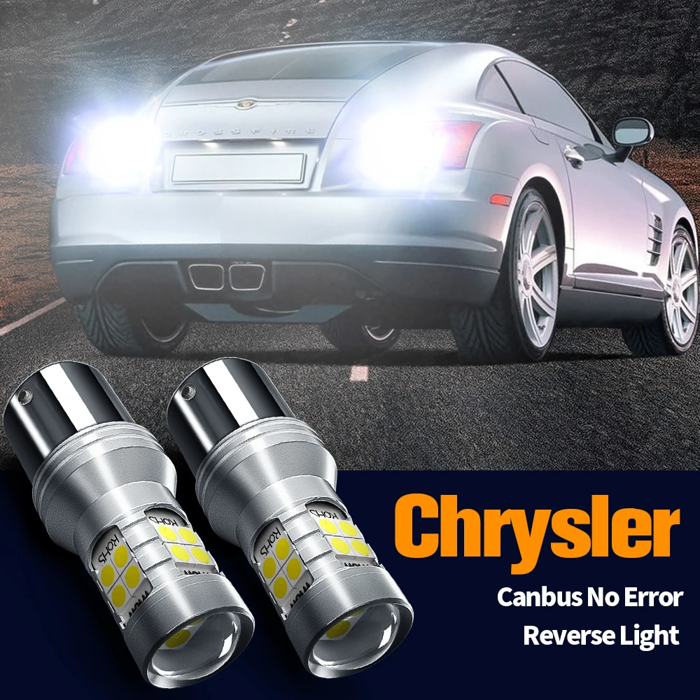 

2pcs LED Reverse Light Blub Backup Lamp Canbus No Error P21W BA15S 1156 For Chrysler Crossfire Voyager (2000-2008)